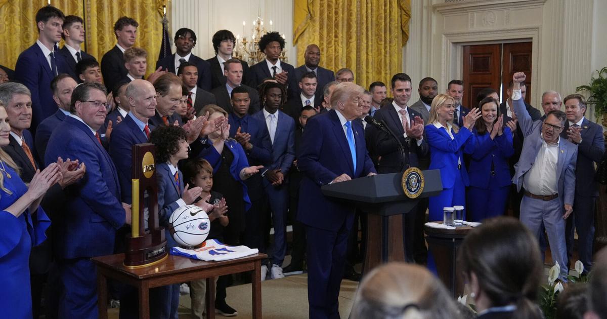 Trump hosts NCAA basketball champion Florida Gators at the White House | National Sports