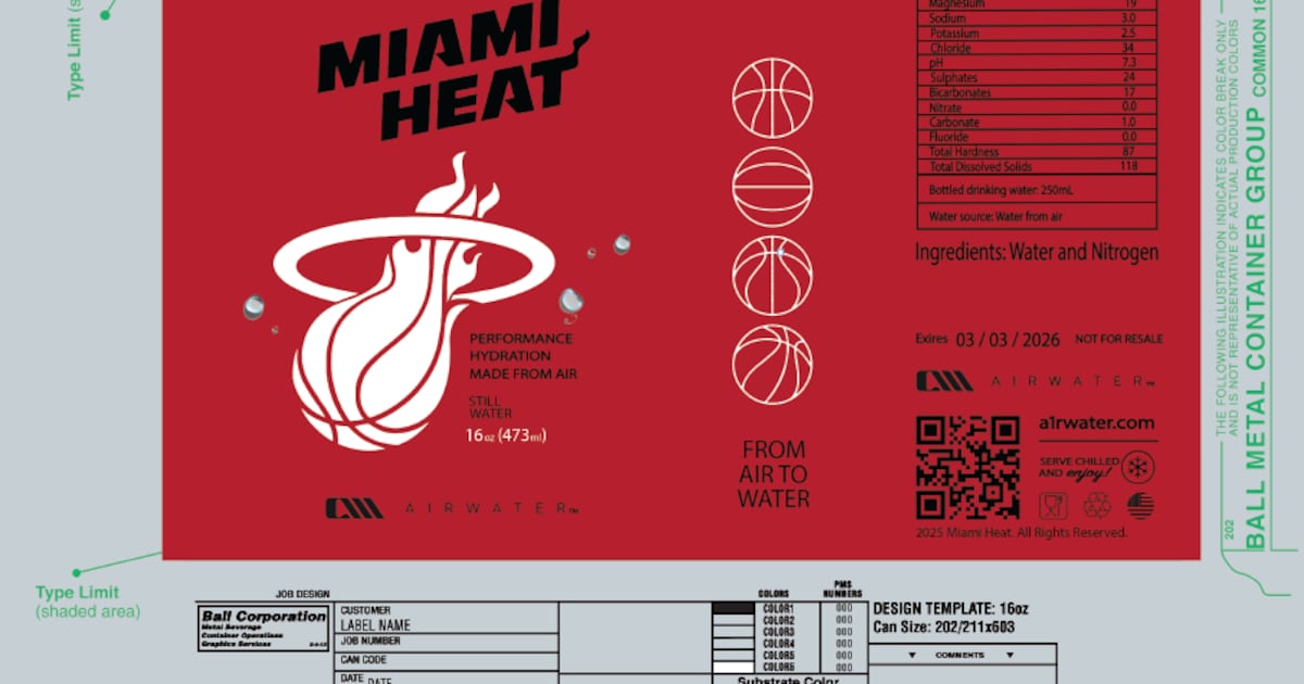 A1RWATER inks its first pro sports partnership with Heat