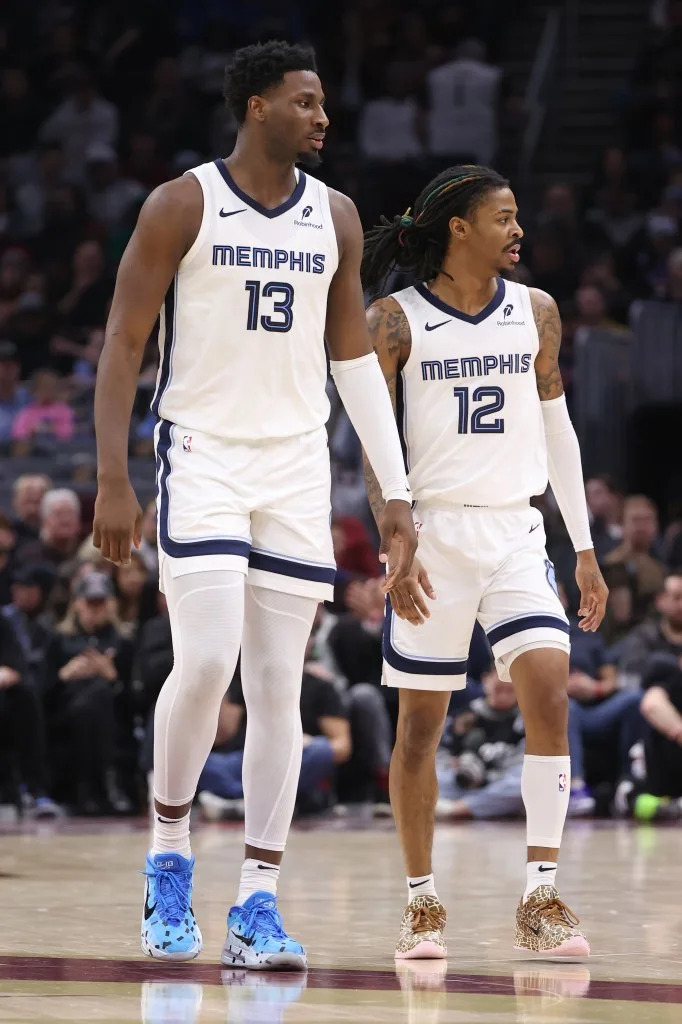 Jaren Jackson Jr. (left) and Ja Morant (right) headline the Grizzlies’ roster. NBAE via Getty Images