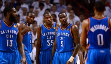 Kevin Durant makes fun of Kendrick Perkins' take on their Thunder team