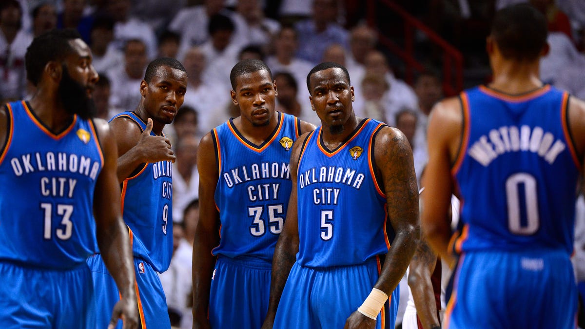 Kevin Durant makes fun of Kendrick Perkins' take on their Thunder team