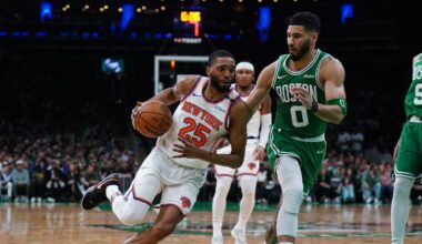 Nets' Trendon Watford reacts to Mikal Bridges, Knicks win over Celtics