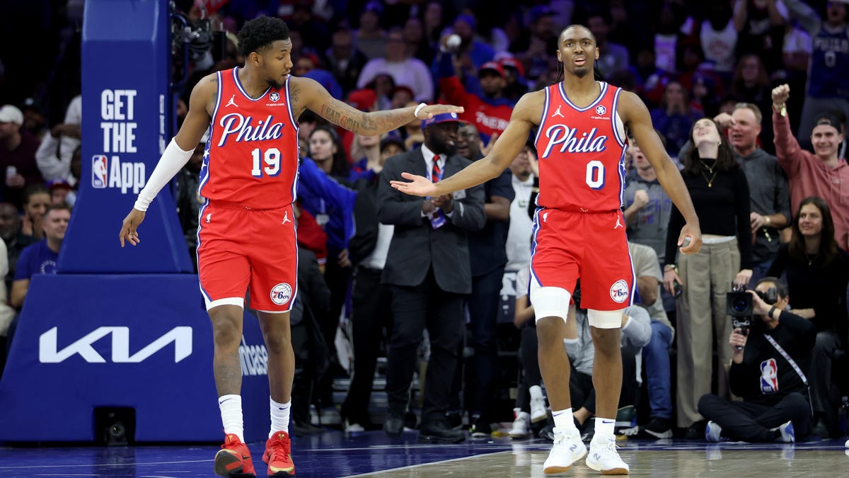 Sixers' Tyrese Maxey, Justin Edwards back in the gym working out
