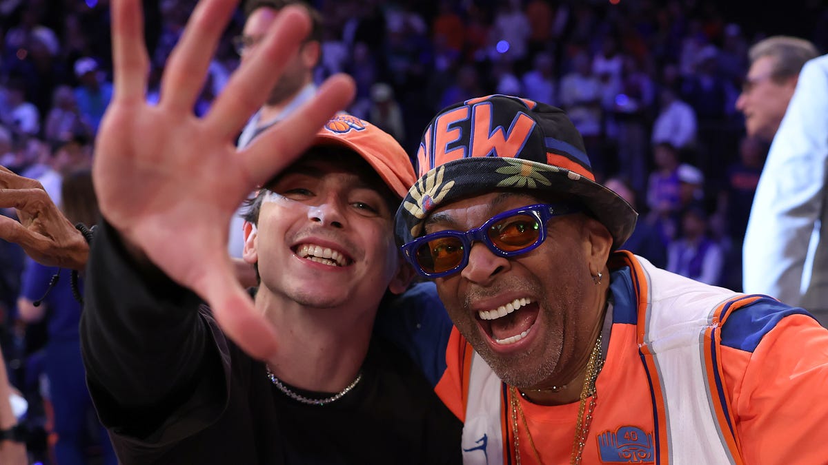 Timothée Chalamet, Spike Lee, more at Game 1