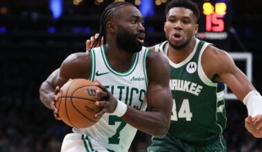 The Celtics cited as a logical landing spot for Giannis via trade.