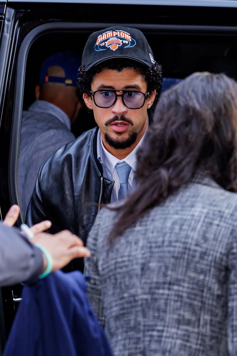 Bad Bunny is seen at Madison Square Garden