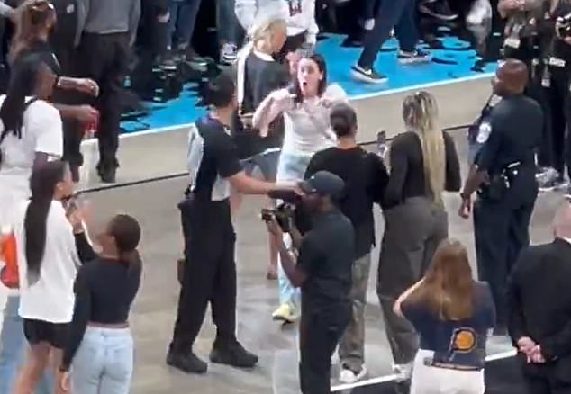 Eagle-eyed fans spotted the women's basketball star's hilarious exchange with a referee