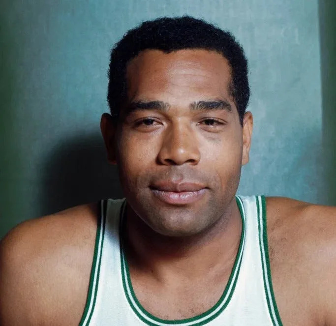 BOSTON - 1968: Wayne Embry #28 of the Boston Celtics poses for a portrait in 1968 at the Boston Garden in Boston, Massachusetts. NOTE TO USER: User expressly acknowledges and agrees that, by downloading and or using this photograph, User is consenting to the terms and conditions of the Getty Images License Agreement. Mandatory Copyright Notice: Copyright 1968 NBAE (Photo by Dick Raphael/NBAE via Getty Images)