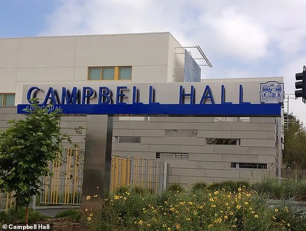 The alleged assault happened at the Campbell Hall School, shown, in 1987 inside a janitor's closet
