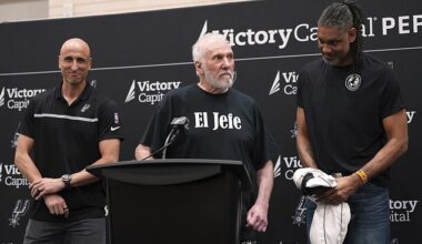 Gregg Popovich revealed a shirt which read 'El Jefe' during a press conference
