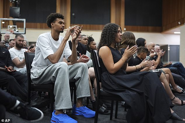 Spurs star Victor Wembanyama was in the crowd as Popovich announced his retirement from coaching