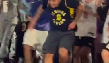 Footage has emerged of New York Knicks fans attacking a rival Indiana Pacers supporter