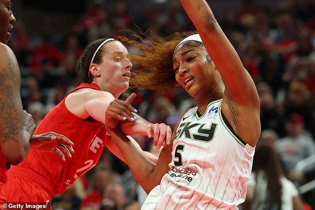 Reese was livid after a clash with Clark as Chicago Sky lost to Indiana Fever on Saturday