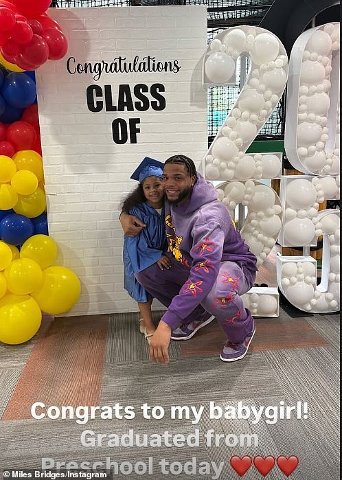 Hornets star Miles Bridges had the chance to see his young daughter graduate from preschool