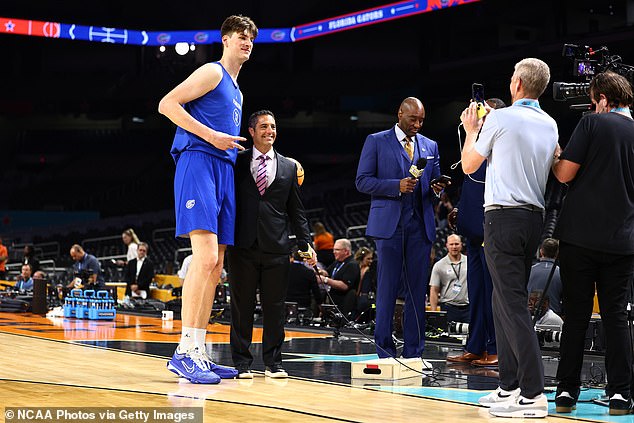 Florida center Rioux, who did not play this past season, is listed at a huge 7-foot-9