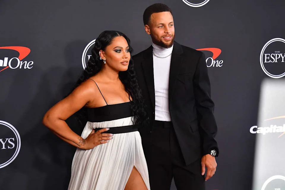 Golden State Warriors player Stephen Curry and wife Ayesha Curry. Gary A. Vasquez-Imagn Images