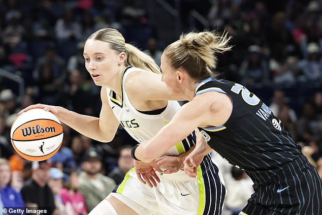 WNBA rookie Paige Bueckers (left) has been placed on concussion protocol