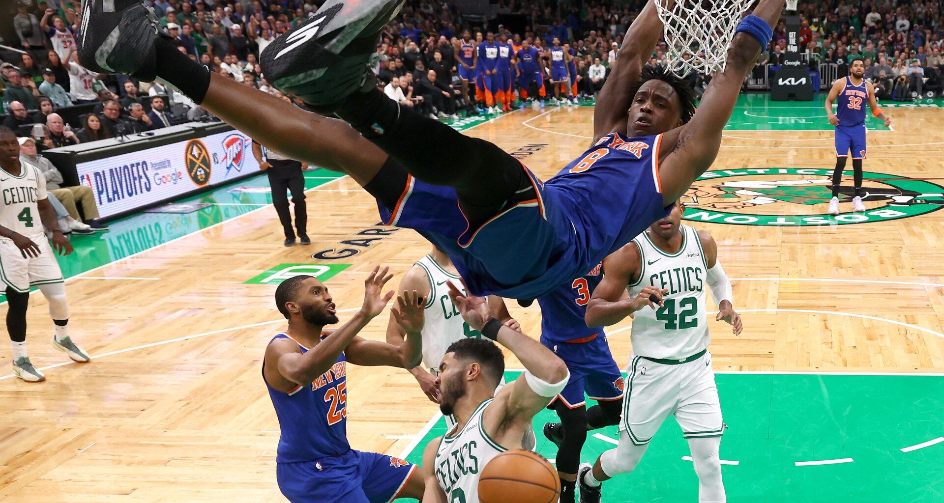 Brunson, Anunoby, Knicks stun Celtics in Game 1, steal playoffs home court | Basketball News