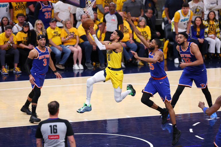 Tyrese Haliburton in action.