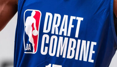 NBA Draft Combine image on back of jersey