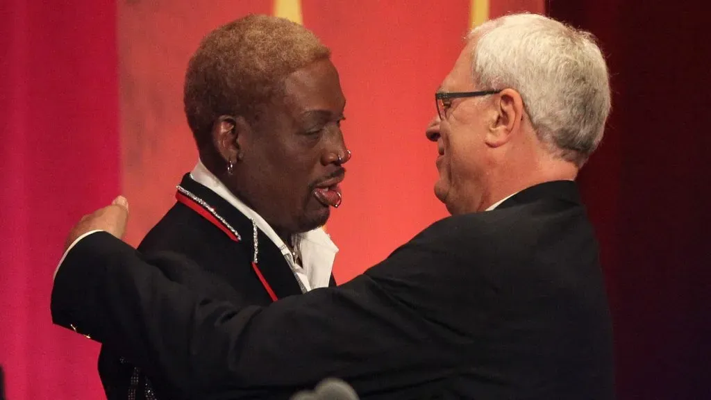 Phil Jackson and Dennis Rodman
