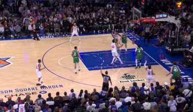 Celtics-Knicks broadcast missed three-pointer while at commercial