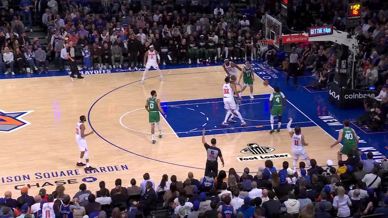 Celtics-Knicks broadcast missed three-pointer while at commercial