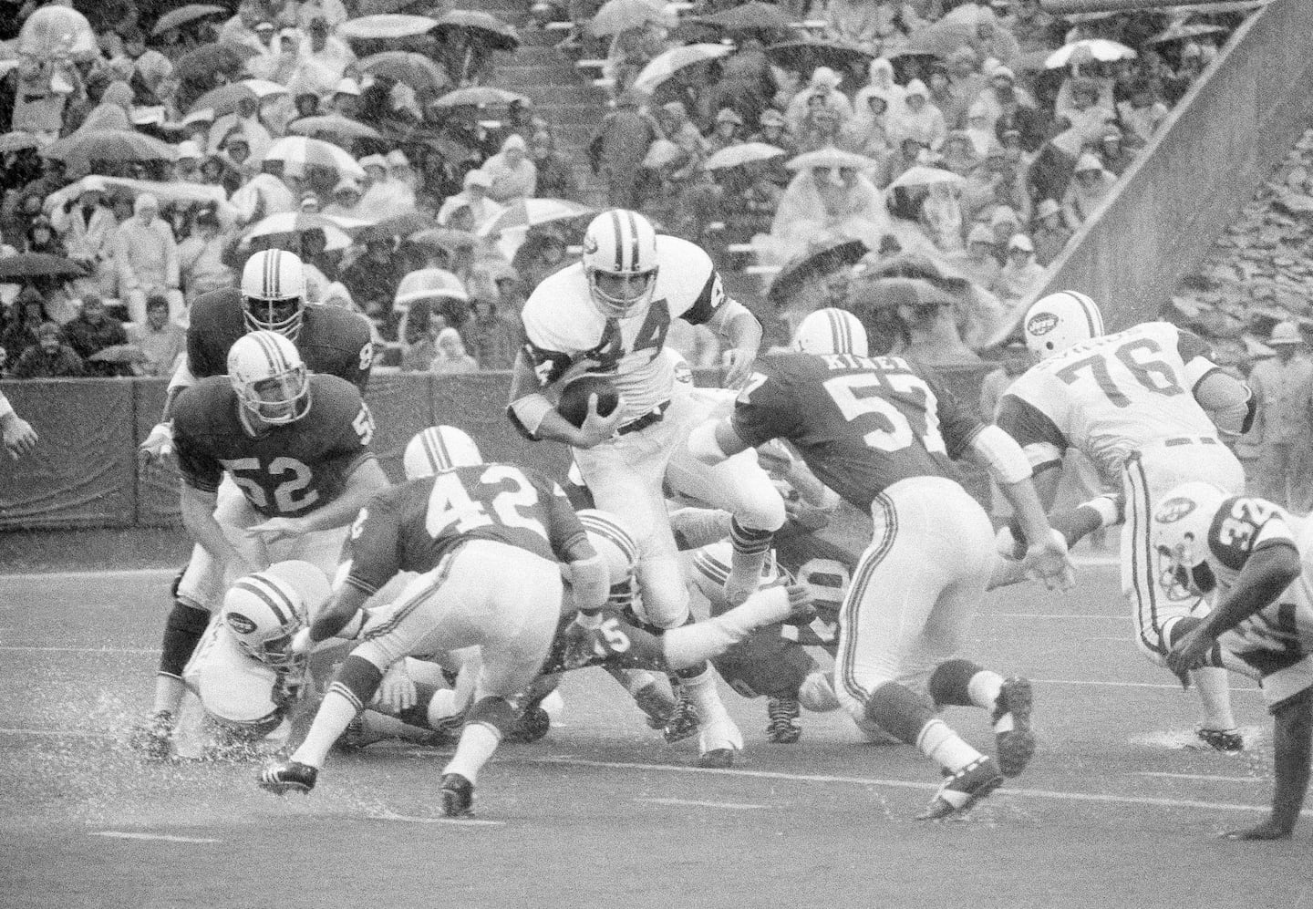 Steve Kiner (57) played for the Patriots in the early 1970s.