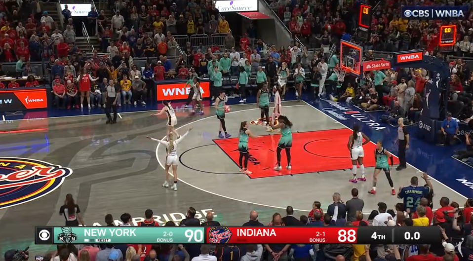 She threw her arms up in frustration as the buzzer sounded