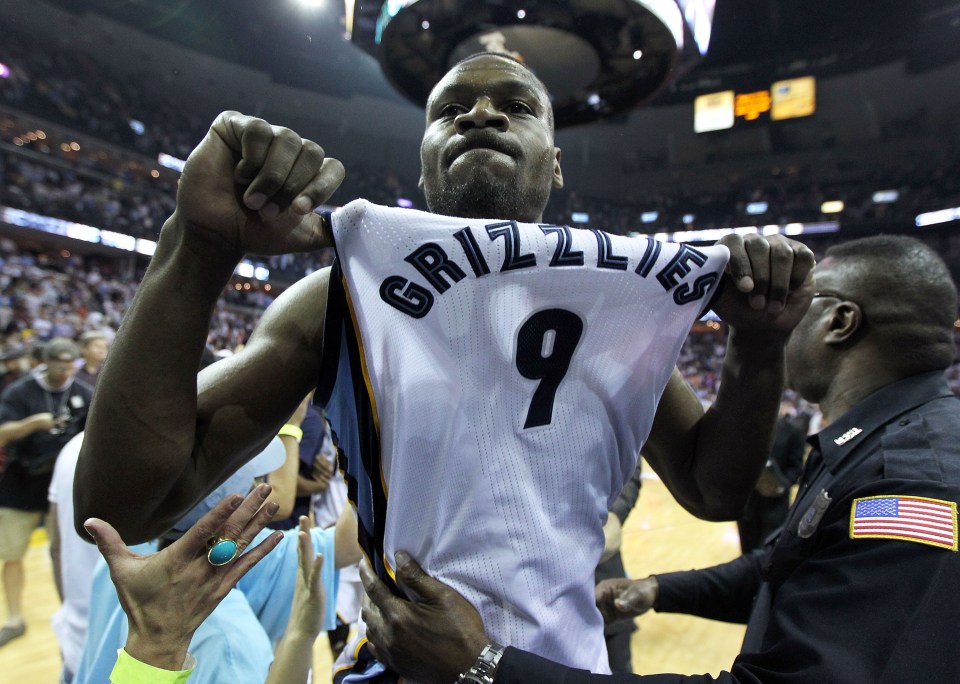 MEMPHIS, TN - APRIL 29: Tony Allen #9 of the Memphis Grizzlies celebrates after the Grizzlies beat the San Antonio Spurs 99-91 in Game Six of the Western Conference Quarterfinals in the 2011 NBA Playoffs at FedExForum on April 29, 2011 in Memphis, Tennessee. NOTE TO USER: User expressly acknowledges and agrees that, by downloading and/or using this Photograph, User is consenting to the terms and conditions of the Getty Images License Agreement. (Photo by Andy Lyons/Getty Images)