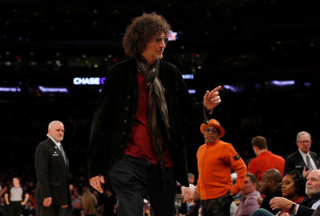  Radio personality Howard Stern attends a game between the New York Knicks and the Los Angeles Lakers at Madison Square Garden on January 22, 2020