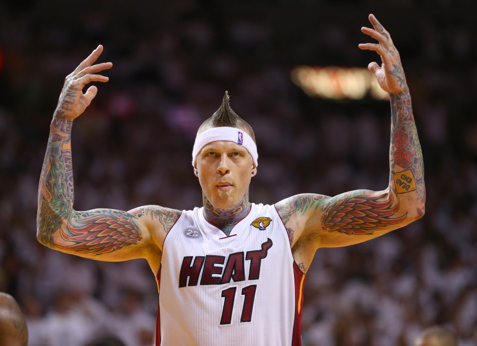 MIAMI, FL - JUNE 20: Chris Andersen #11 of the Miami Heat reacts in the third quarter while taking on the San Antonio Spurs during Game Seven of the 2013 NBA Finals at AmericanAirlines Arena on June 20, 2013 in Miami, Florida. NOTE TO USER: User expressly acknowledges and agrees that, by downloading and or using this photograph, User is consenting to the terms and conditions of the Getty Images License Agreement. (Photo by Mike Ehrmann/Getty Images)