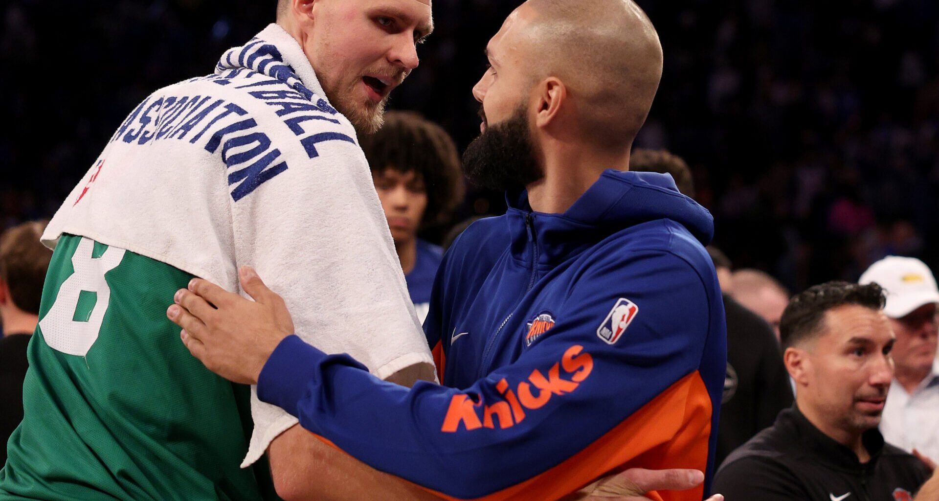 Kristaps Porzingis shares what he felt after the New York Knicks beat his Boston Celtics side