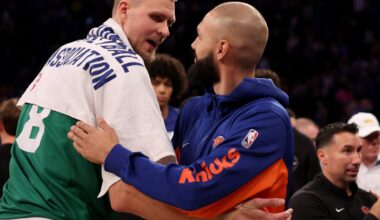 Kristaps Porzingis shares what he felt after the New York Knicks beat his Boston Celtics side