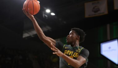 VJ Edgecombe #7 of the Baylor Bears...