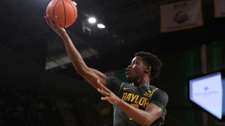 VJ Edgecombe #7 of the Baylor Bears...