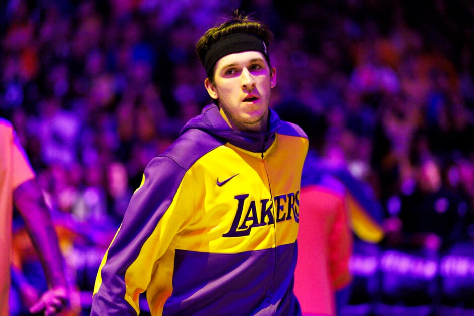 Austin Reaves in LA Lakers warmups