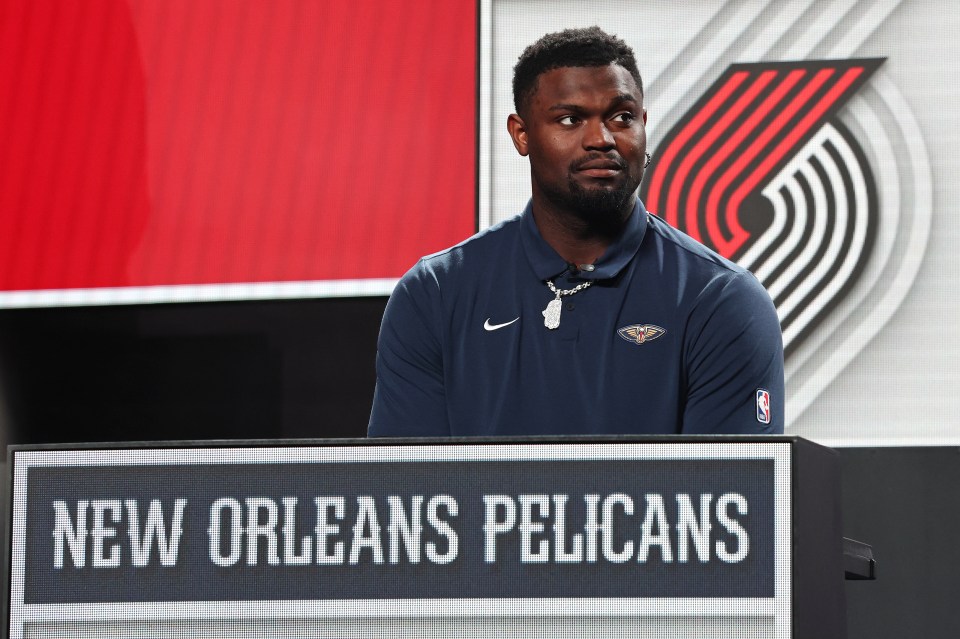 Zion Williamson at the NBA Draft Lottery.