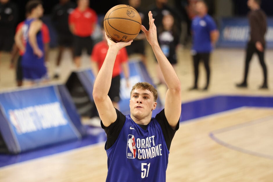Cooper Flagg at the 2025 NBA Draft Combine