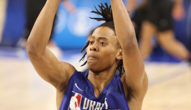 Tre Johnson #56 at the 2025 NBA Draft Combine