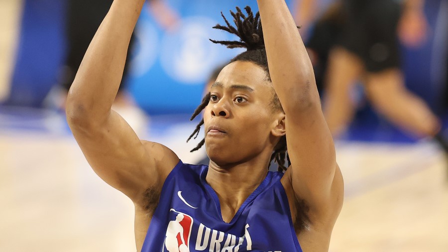 Tre Johnson #56 at the 2025 NBA Draft Combine