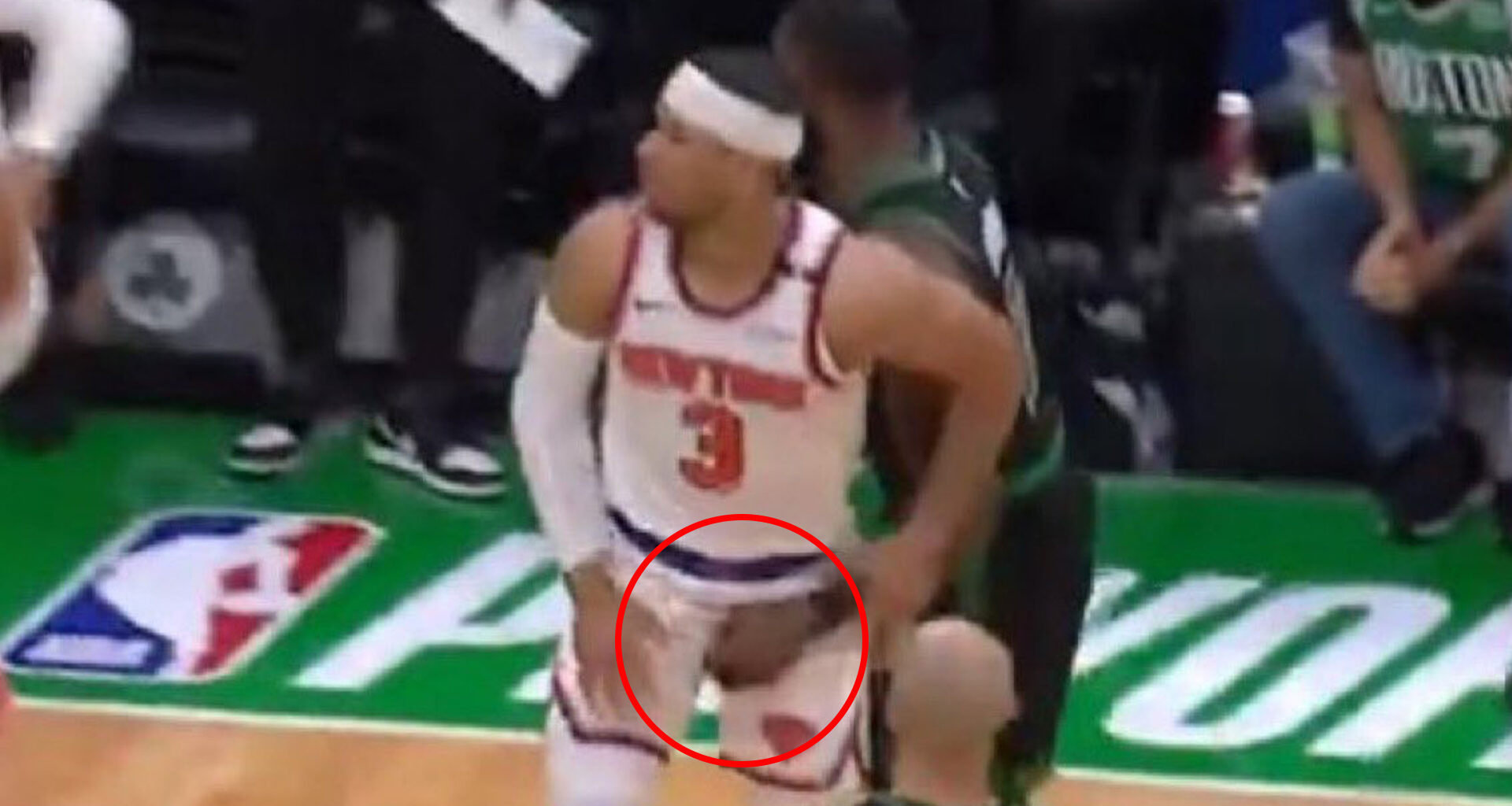 New York Knicks star Josh Hart's wife slams 'weird' act by Celtics rival Jaylen Brown spotted by NBA fans on live TV