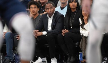 Stephen A. Smith attends game six of first round for the 2025 NBA Playoffs between the Denver Nuggets and the LA Clippers at Intuit Dome.