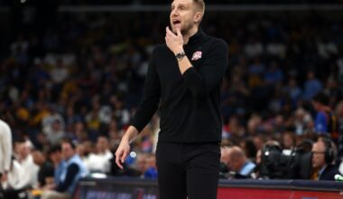 Memphis Grizzlies interim head coach Tuomas Iisalo reacts during the fourth quarter against the Oklahoma City Thunder during game four for the first round of the 2024 NBA Playoffs at FedExForum.
