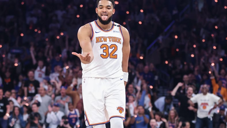 NBA: Playoffs-Boston Celtics at New York Knicks, Karl-Anthony Towns