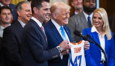 NCAA basketball champion Florida Gators visit Trump at White House