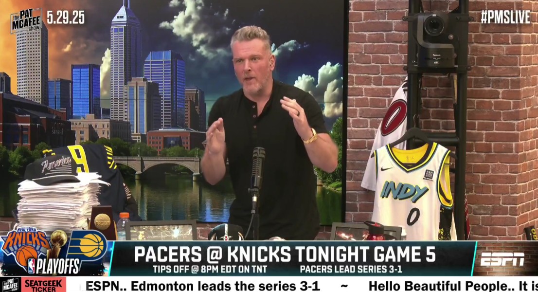 Pat McAfee not attending Knicks-Pacers Game 5 matchup