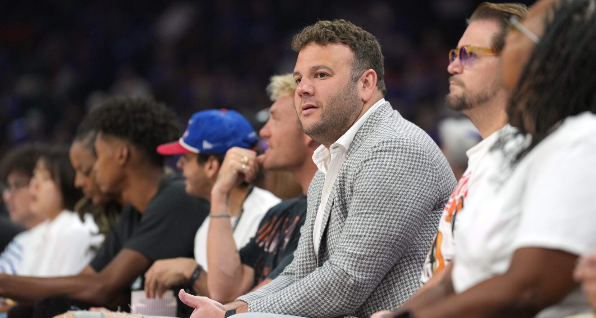 Phoenix Mercury and Phoenix Suns Chief Executive Officer Josh Bartelstein looks on during the first half of the game between the Phoenix Mercury and the Seattle Storm at Footprint Center.