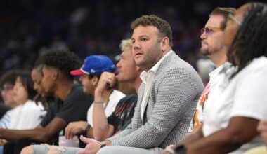 Phoenix Mercury and Phoenix Suns Chief Executive Officer Josh Bartelstein looks on during the first half of the game between the Phoenix Mercury and the Seattle Storm at Footprint Center.