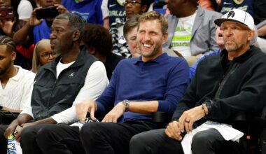 Mavericks legend Dirk Nowitzki, Spurs’ Victor Wembanyama both courtside for Wings-Storm